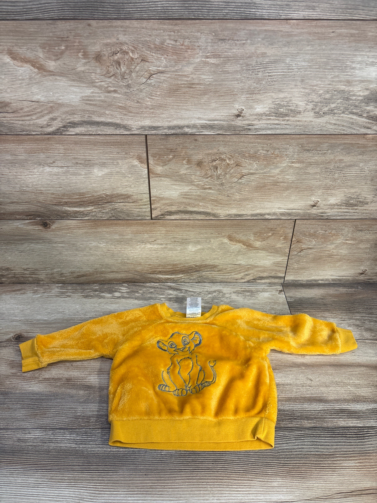 Disney Baby The Lion King Plush Pullover Sweatshirt Yellow sz 12m