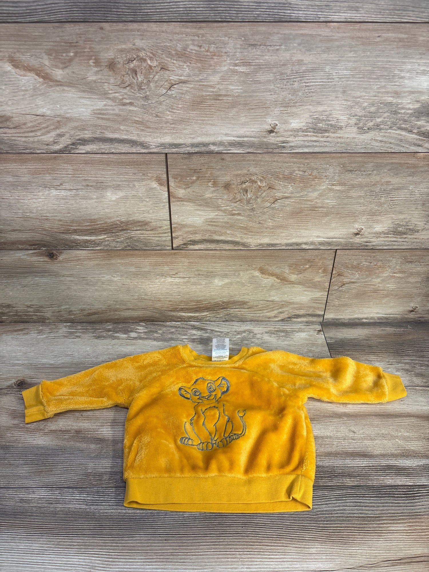 Disney Baby The Lion King Plush Pullover Sweatshirt Yellow sz 12m