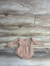 Knit Ruffle Bodysuit Tan sz 3-6m
