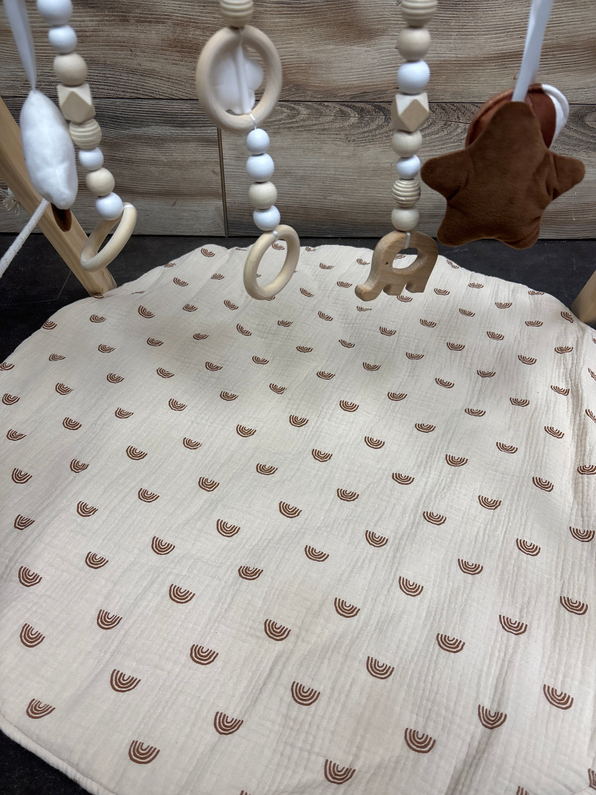 Avrsol Wooden Baby Play Gym with Mat