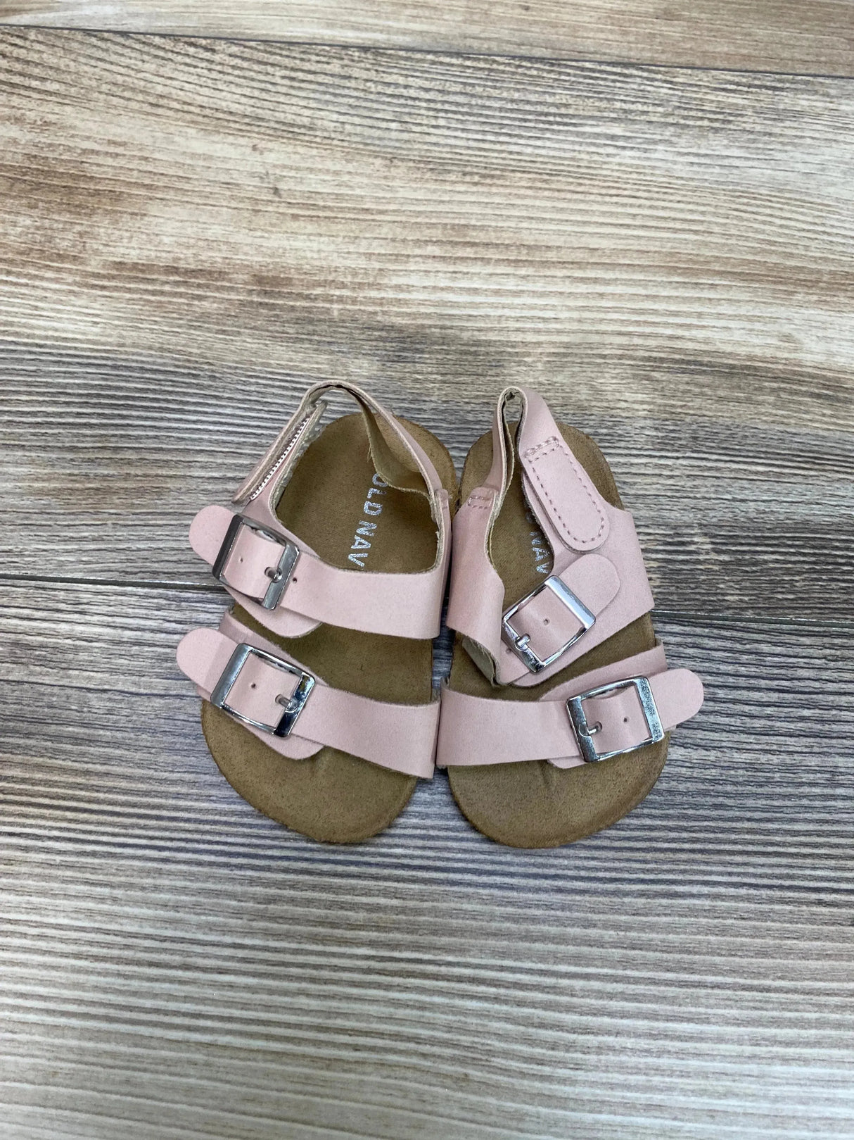 Old Navy Cork Bed Double Buckle Sandals Pink sz 3-6m