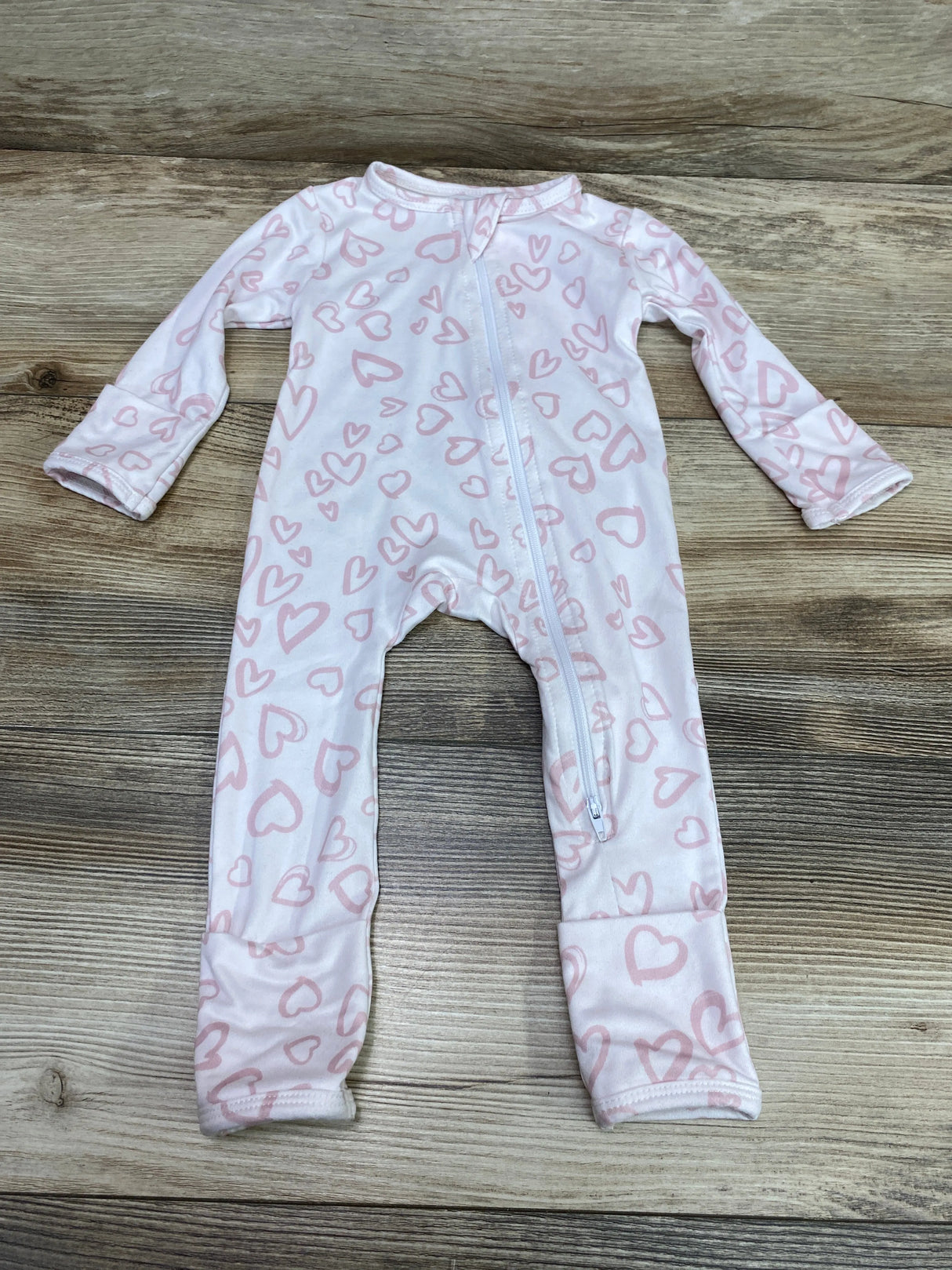 Mason Grey Mini Heart Print Onesie Pink sz 0-3m