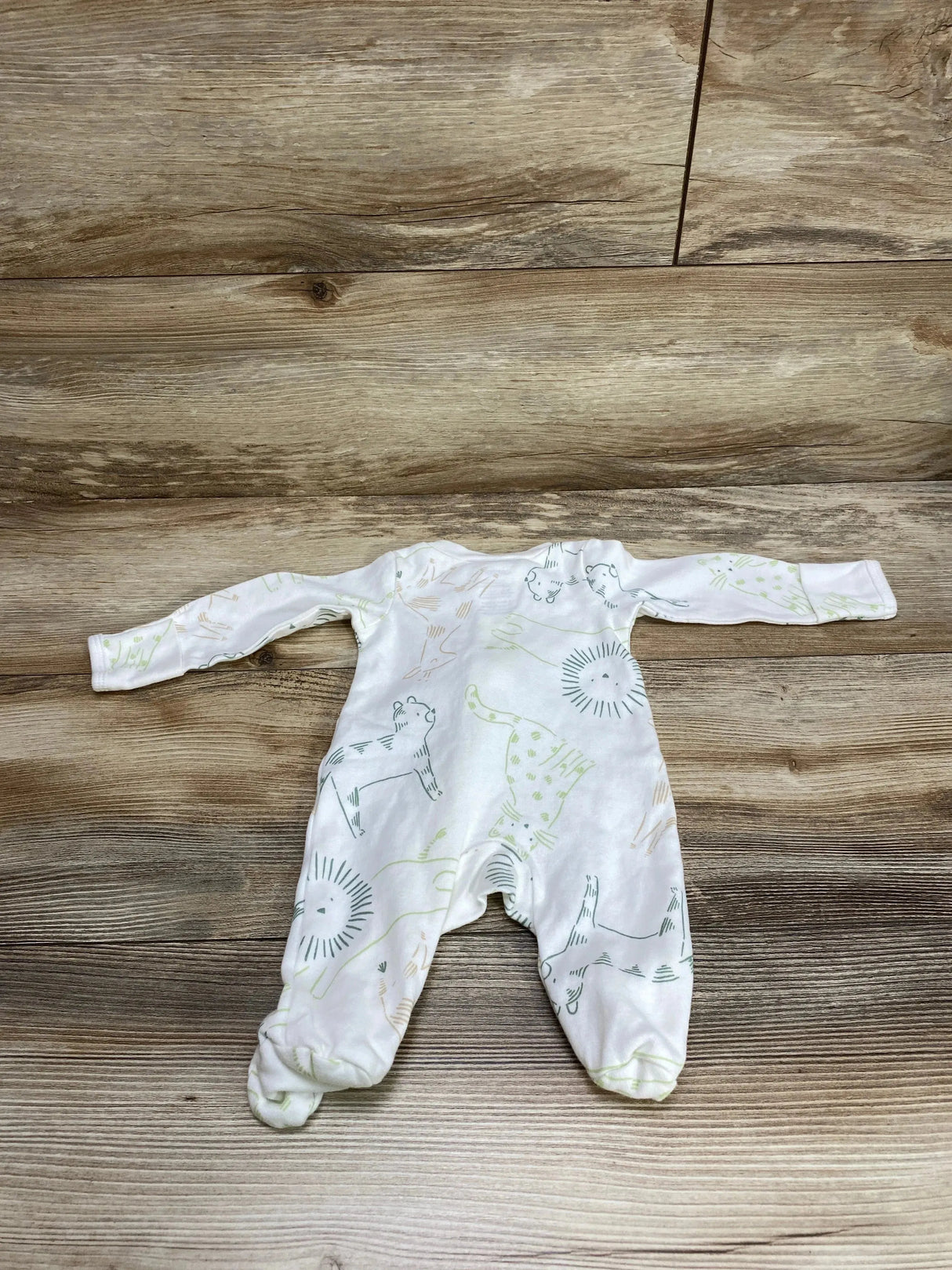 Carter's Animal Print Sleeper White sz Newborn