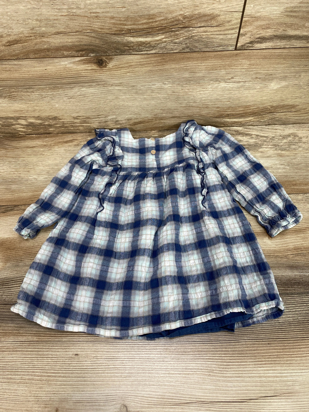 Zara Plaid Ruffle Dress sz 2-3