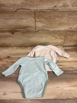 Disney Baby 2pk Mickey Mouse Bodysuits Teal sz 9m