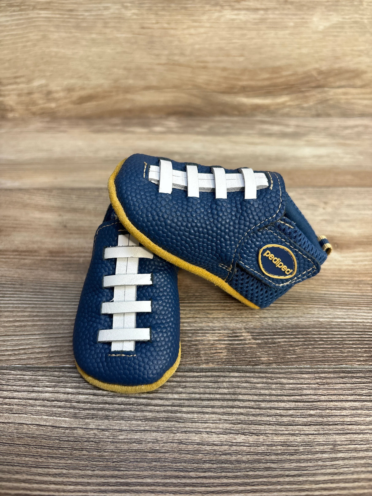 Pediped Soft-Soles Originals Blue Football, sz 0-6m