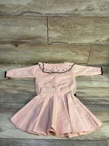 IMEKIS 2pc Knit Button Front Collared Cardigan & Skirt Set Pink sz 18-24m