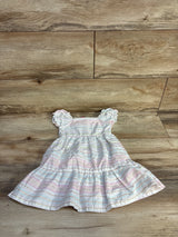 Penelope Mack Striped Tiered Dress White sz 18m - Me n Mommy To Be
