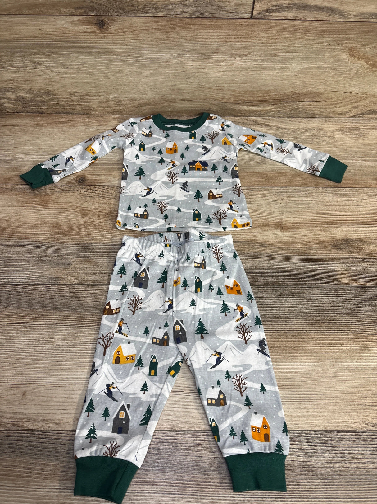 Children's Place 2pc Christmas Pajama Set Grey sz 0-3m