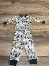 Children's Place 2pc Christmas Pajama Set Grey sz 0-3m