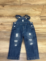 Kidscool Space Jean Overalls Small Bib Pocket Denim Workwear Blue sz 2-3Y