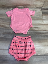 Daddy's Girl Bodysuit & Pants Set Pink sz 0-3m