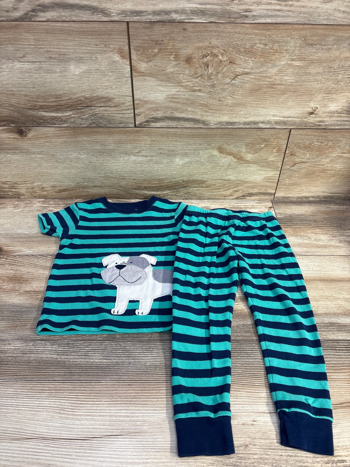 Simple Joys 2pc Striped Pajama Set Teal sz 3T