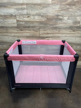 Dream On Me Nest Portable Play Yard, Black/Pink