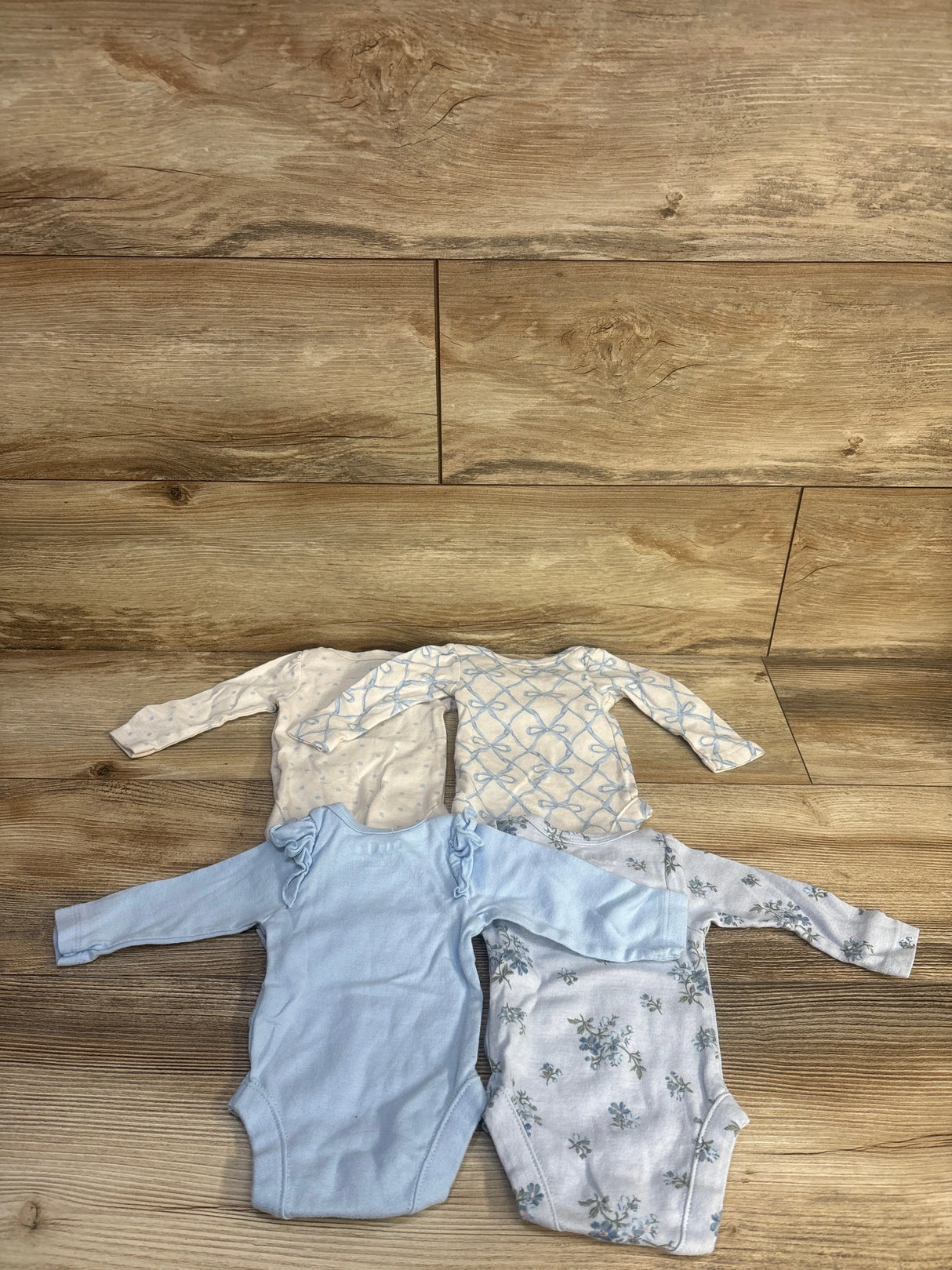 Children's Place 4pk Bodysuits Blue sz Preemie