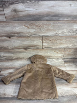 Zara Faux Shealing Double-Faced Coat Tan sz 2-3T