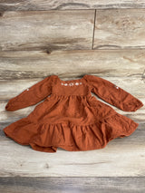 Little Co Embroidred Dress Rust sz 2T