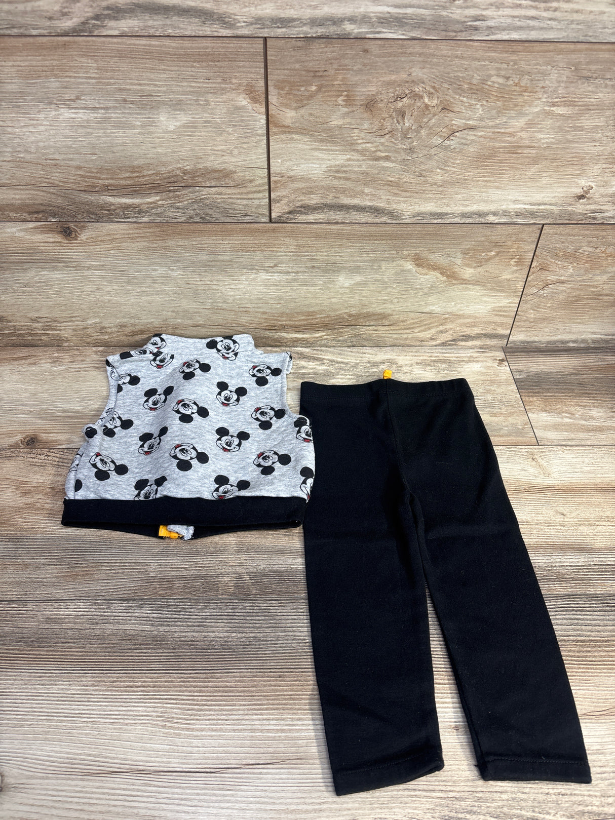 Disney Baby 2pc Mickey Mouse Vest & Bottoms Set Grey sz 18m