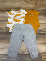 Carter's 3pc Bodysuit Set Yellow sz 6m