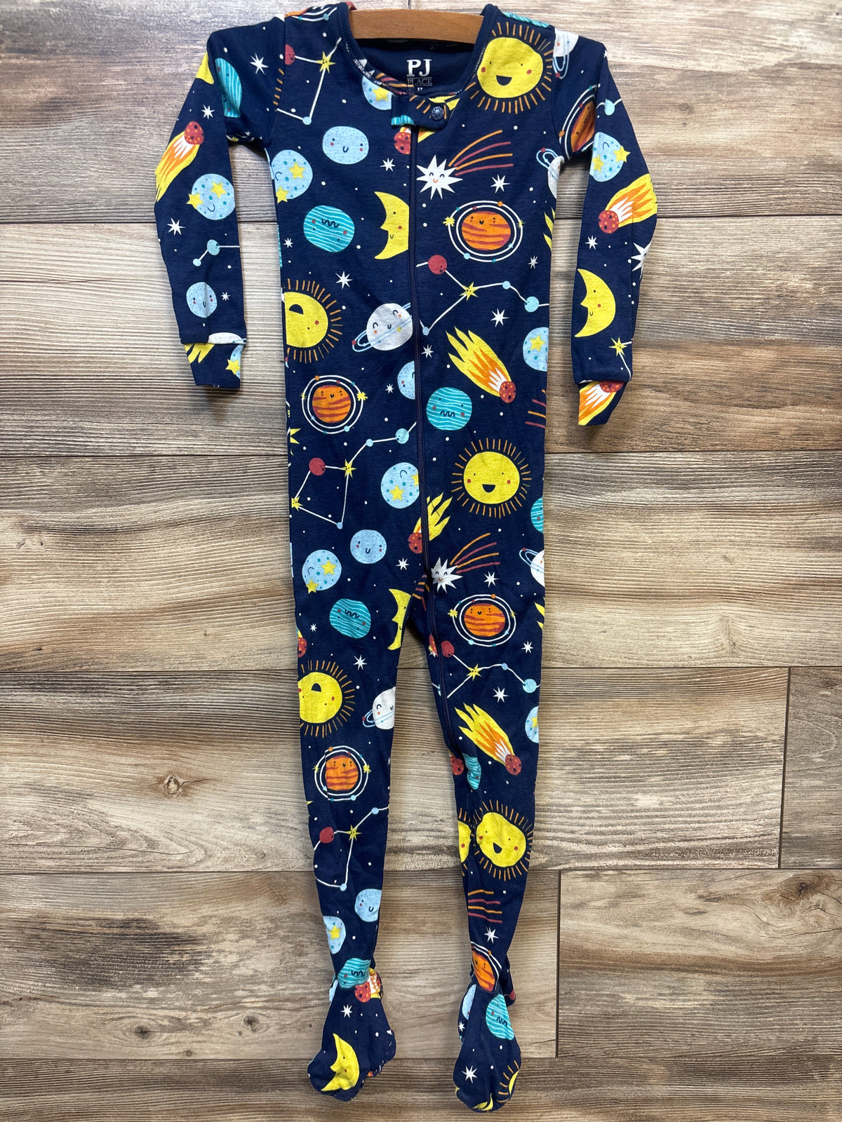 Children's Place Planets Sleeper Navy sz 3T
