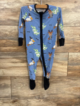 Southern Slumber Spooky Season Halloween Footie Pajamas Blue sz 9-12m - Me n Mommy To Be