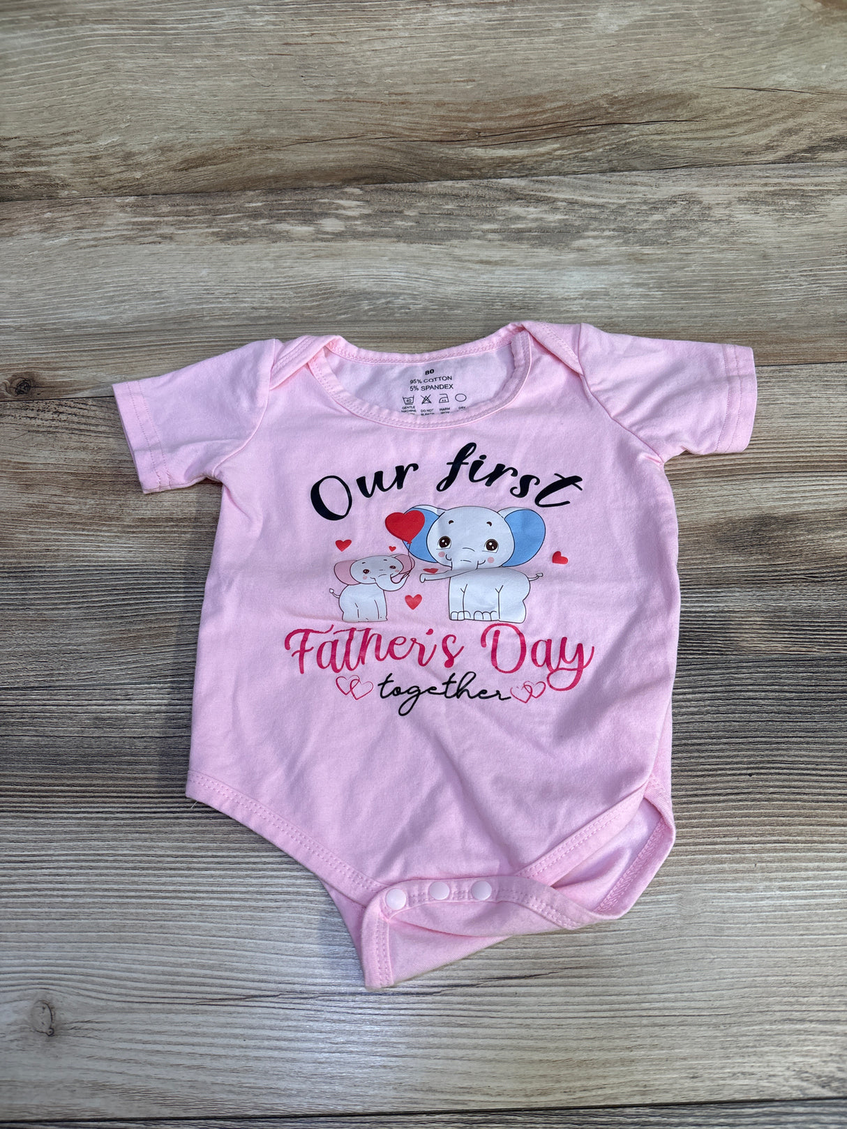 Our First Father's Day Together Bodysuit Pink  sz 9-12m