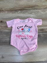 Our First Father's Day Together Bodysuit Pink  sz 9-12m
