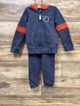 Eddie Bauer 2pc Zip-Up Sweatshirt & Joggers Set Navy sz 4T