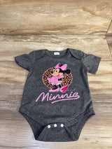 Leopard Minnie Mouse Bodysuit Grey sz 6-9m