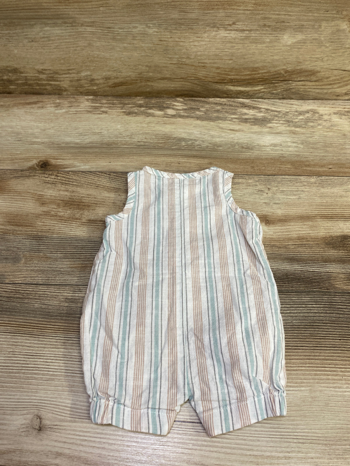 Just One You Striped Henley Romper White sz Newborn