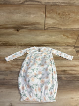 Gerber Floral Sleep Gown White sz 0-3m