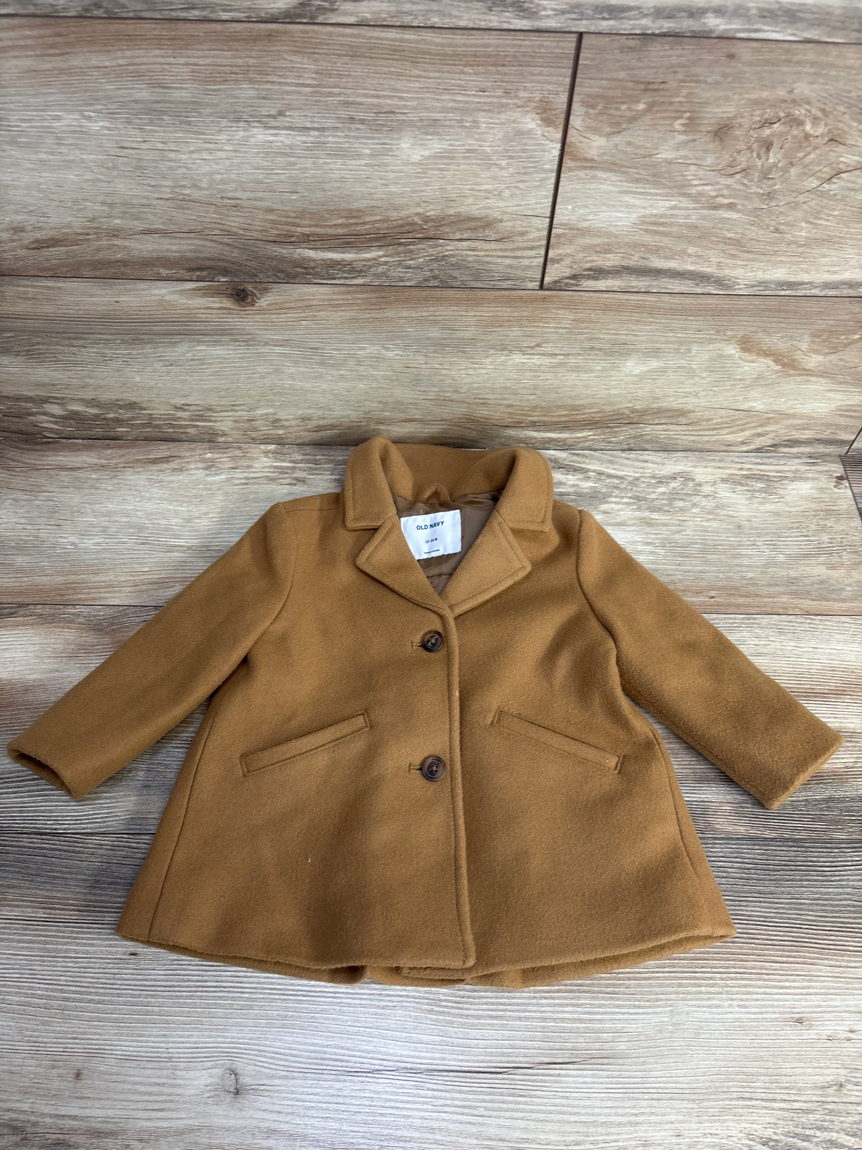 Old Navy Pea Coat Caramel sz 18-24m