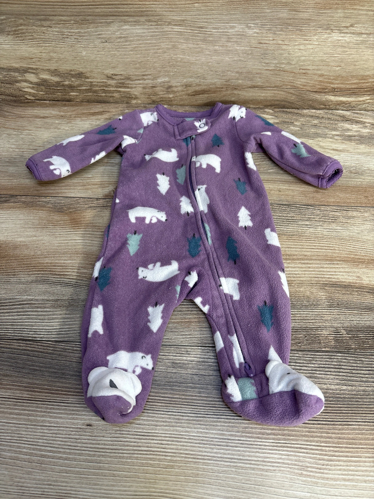 Just One You Polar Bear Blanket Sleeper Purple sz Newborn - Me n Mommy To Be