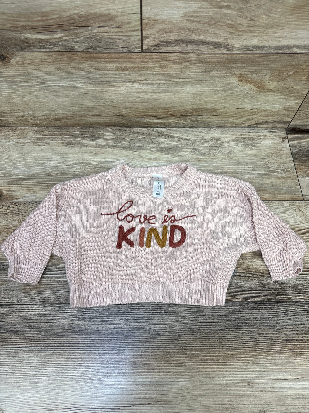 Modern Moments Love is Kind Knit Sweater Pink sz 6-9m