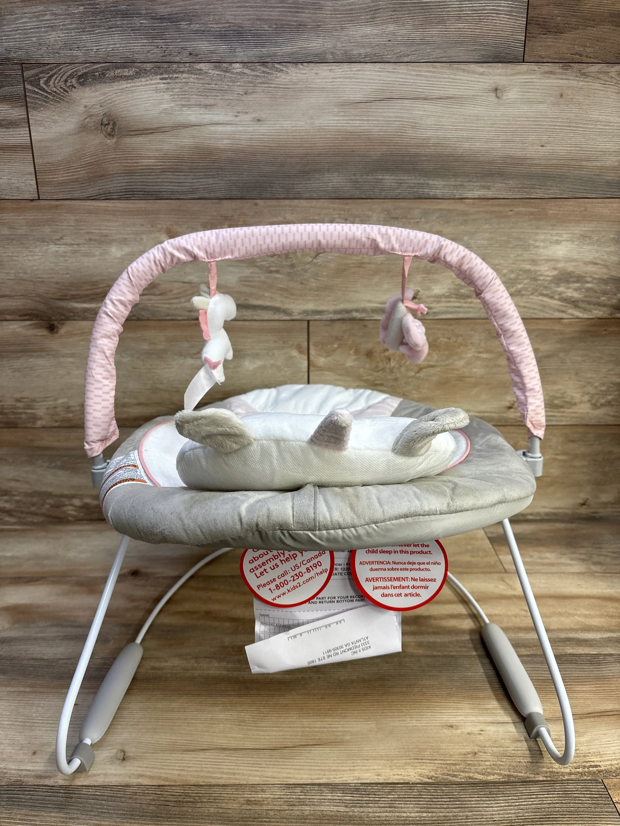 NEW Ingenuity Soothing Baby Bouncer, Flora the Unicorn - Me n Mommy To Be