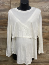 Nursing Top White Shirt sz XL
