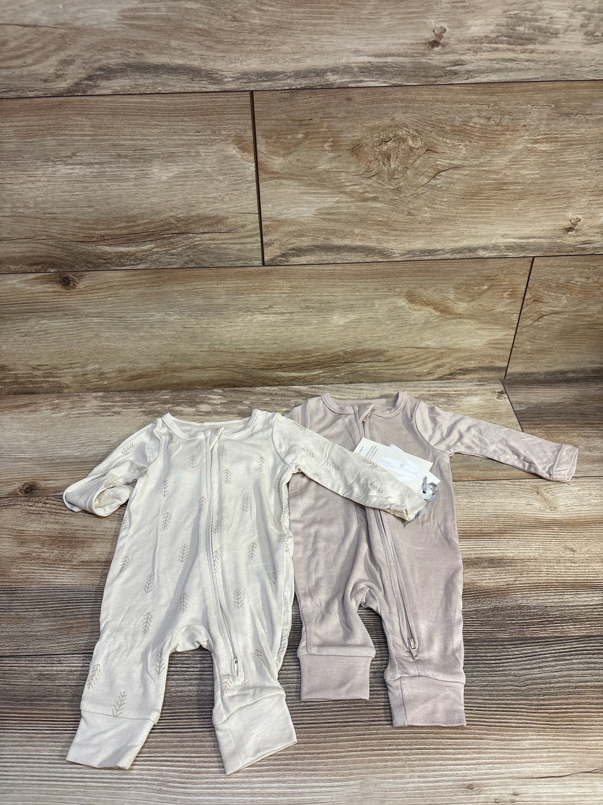 NEW Cloud Island 2pk So Very Soft Modal Sleepers Tan sz Newborn