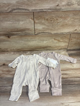 NEW Cloud Island 2pk So Very Soft Modal Sleepers Tan sz Newborn
