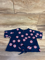 Disney Store Marvel Captain America Cropped Shirt Navy sz 4T