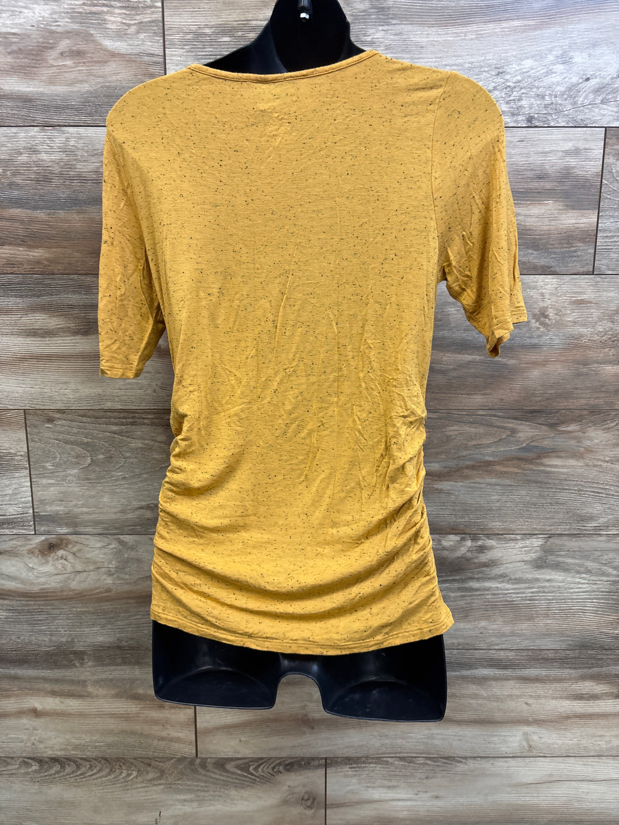 Sonoma Maternity Ruched Short Sleeve Shirt Yellow sz Medium