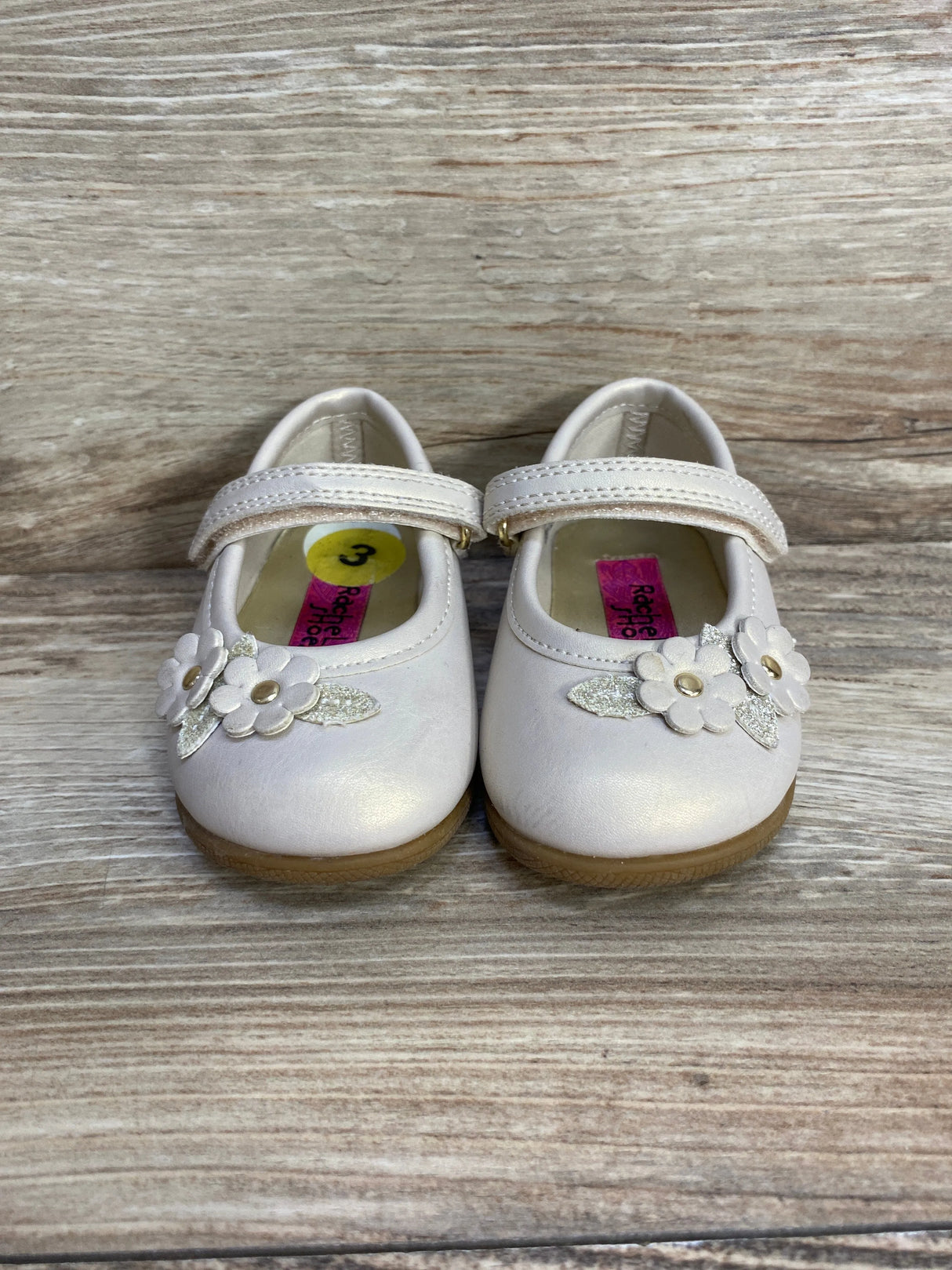 Rachel Shoes Fleur Mary Jane Beige Shoes sz 3c