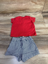 Just One You 2pc Shirt & Shorts Set Red sz 3m