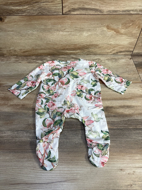 Shein Ruffle Floral Sleeper White sz 0-1m - Me n Mommy To Be