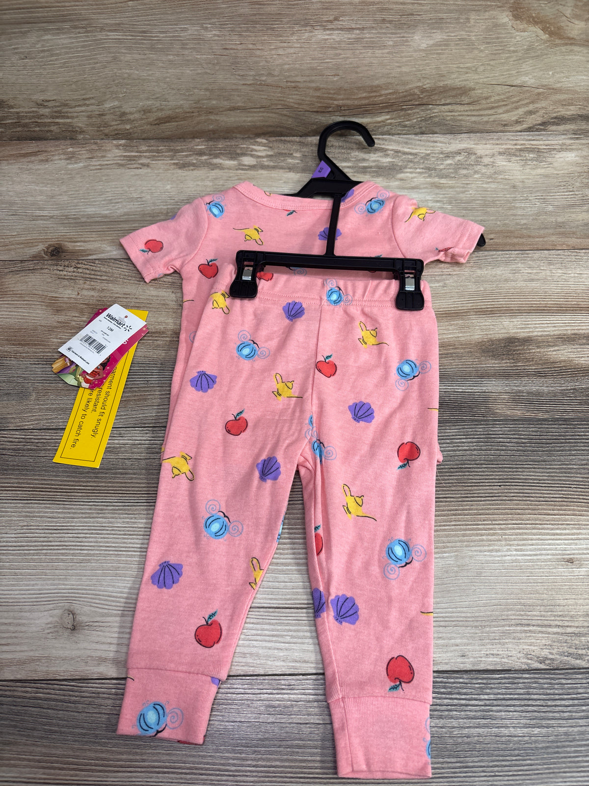 NEW Disney Princess 2pc Pajama Set Pink sz 12m