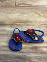 Marvel Spider-Man Light Up Flip Flop Sandals Blue sz 5-6c