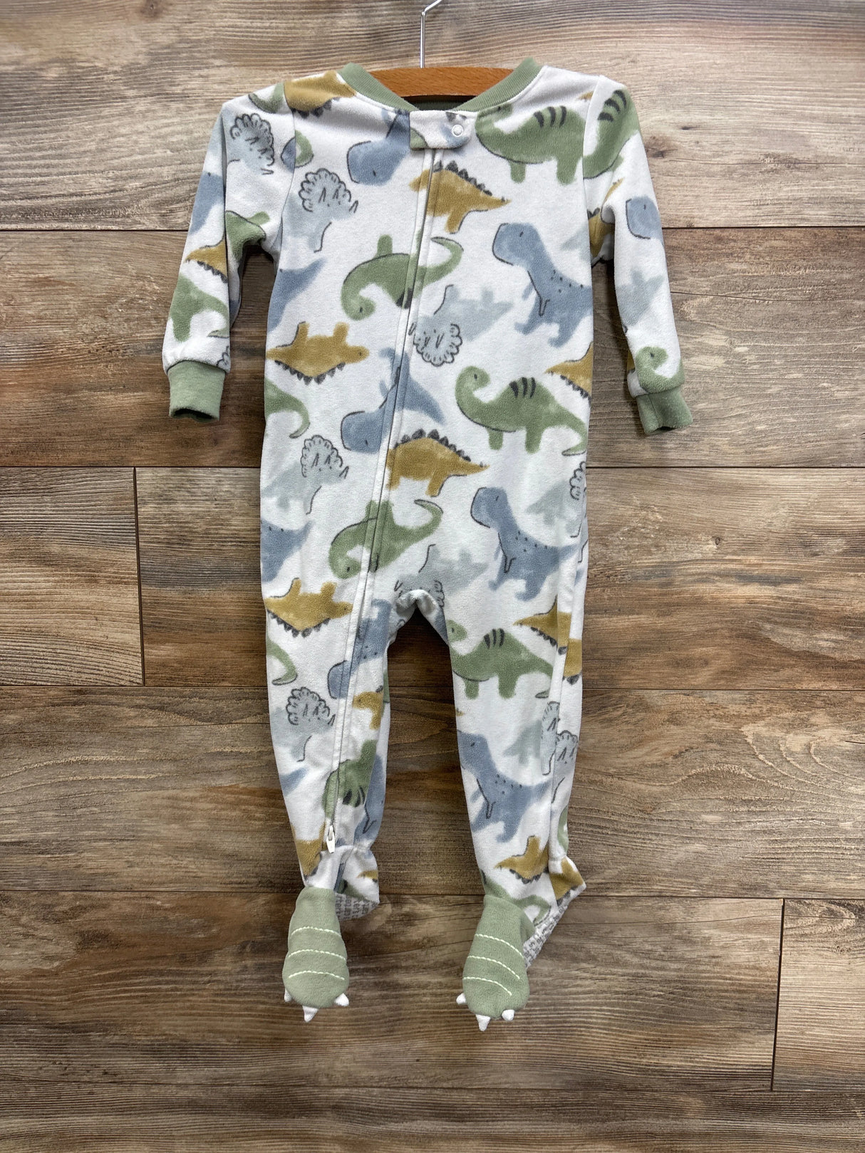 Carter's Dinosaur Print Blanket Sleeper White sz 18m