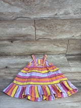 Cat & Jack Striped Gauze Peplum Trim Dress Multicolor sz 2T