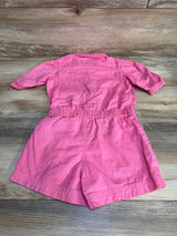 Old Navy Puff-Sleeve Button-Front Romper Pink sz 5T