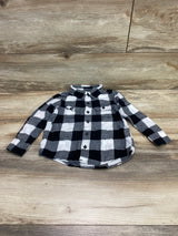 Old Navy Plaid Flannel Shirt White/Black sz 4T