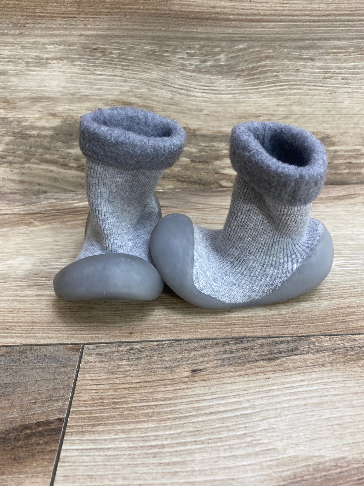 Baby Non-Slip Elastic Sock Slippers Grey Sz 4c/5c